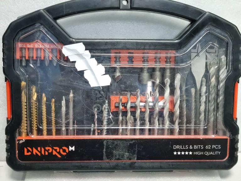 Купить Dnipro-M impact 62 pcs набір біт та свердл, 62 шт. Б/У