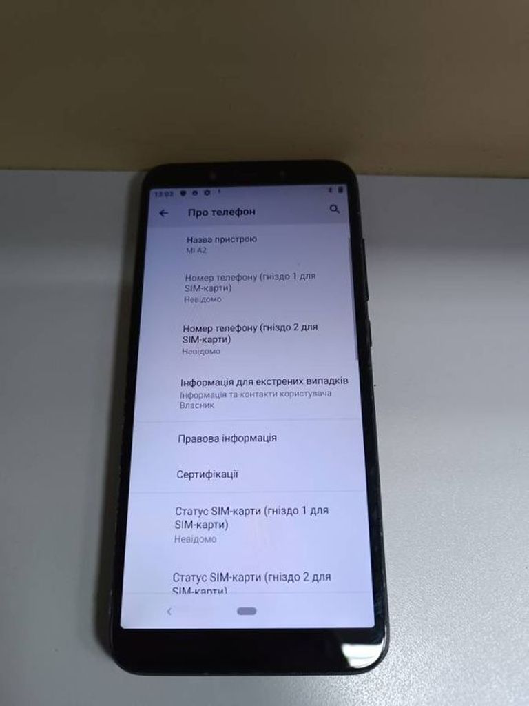Оголошення Xiaomi Mi A2 4/32GB Black Б/У