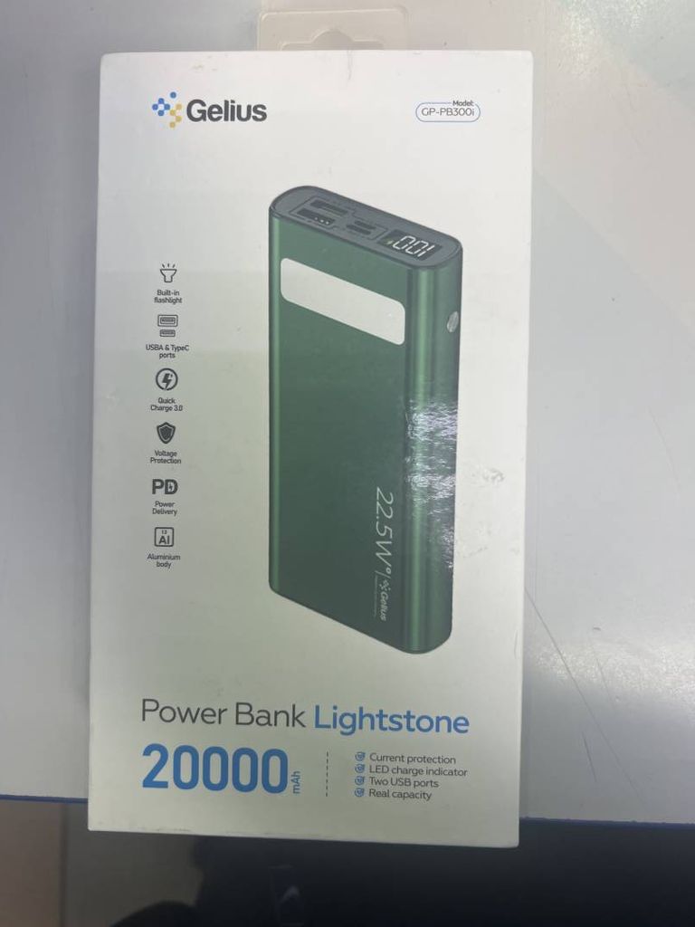 Купить Gelius gp-pb300i 20000mah qc+pd 22.5w Б/У