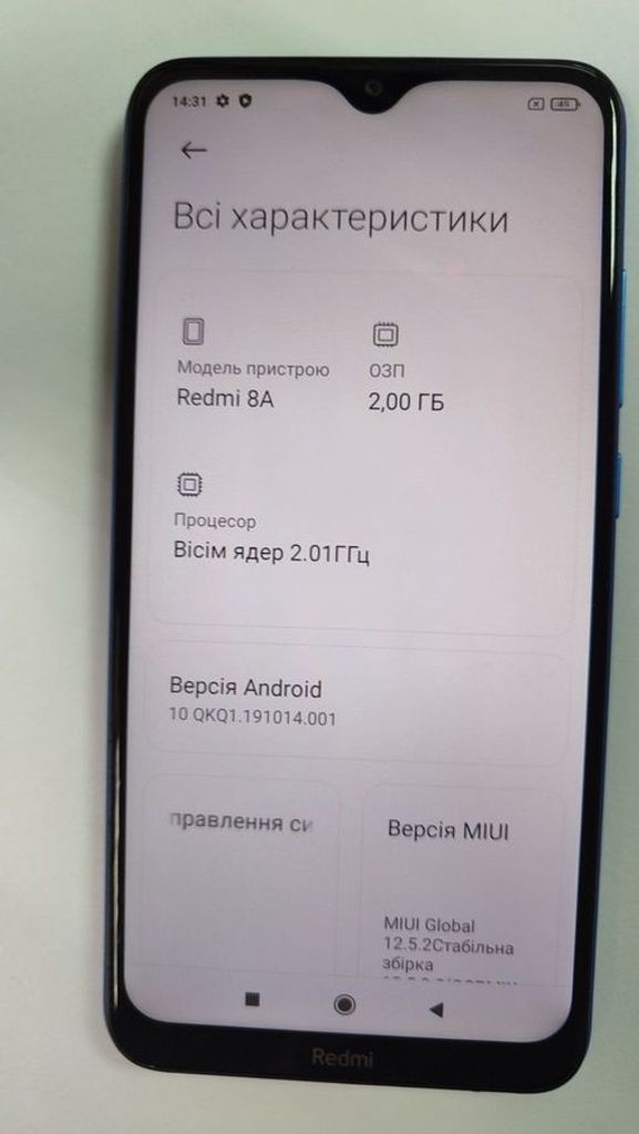 Дешево Xiaomi Redmi 8A 2/32GB Black з ломбарду