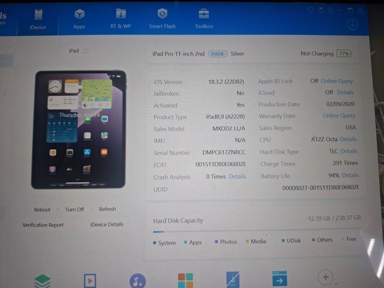 Объявление Apple ipad pro 11 2020 wi-fi 256gb Б/У
