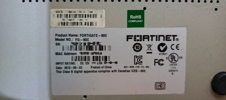 Купить Fortinet FortiGate-80C Б/У