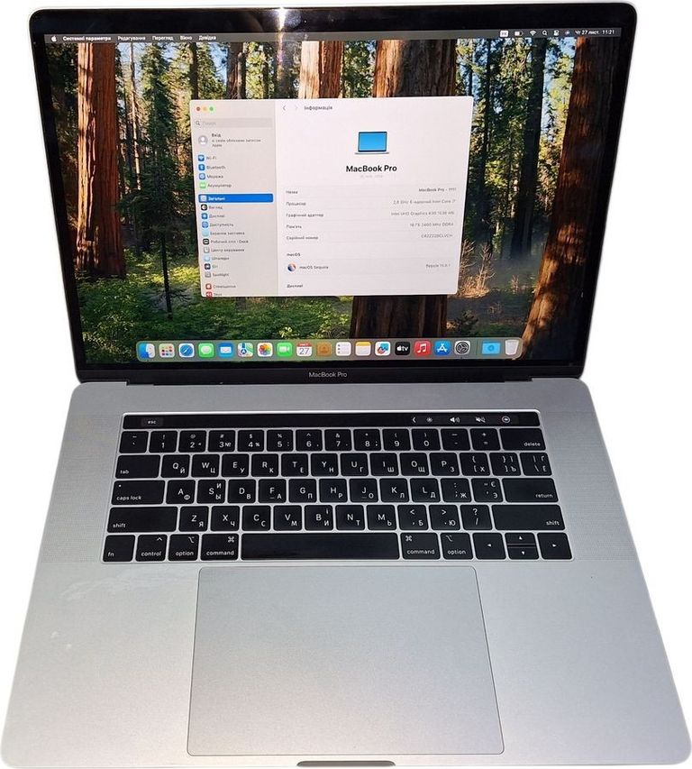 Купить Apple macbook pro a1990 екр 15.4"/ core i7 2,2ghz/ ram16gb/ ssd512gb/ graphics 630 Б/У