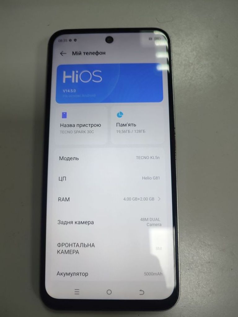 Купить Tecno spark 30c kl5n 4/128gb Б/У