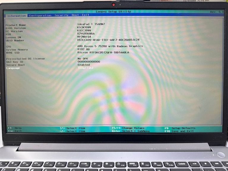 Lenovo 15/ryzen 5 7520u ddr5/8gb ddr3/hdd *відсутній/ssd 512 gb/*інтегрована Код:01-200883885. Изображение 9