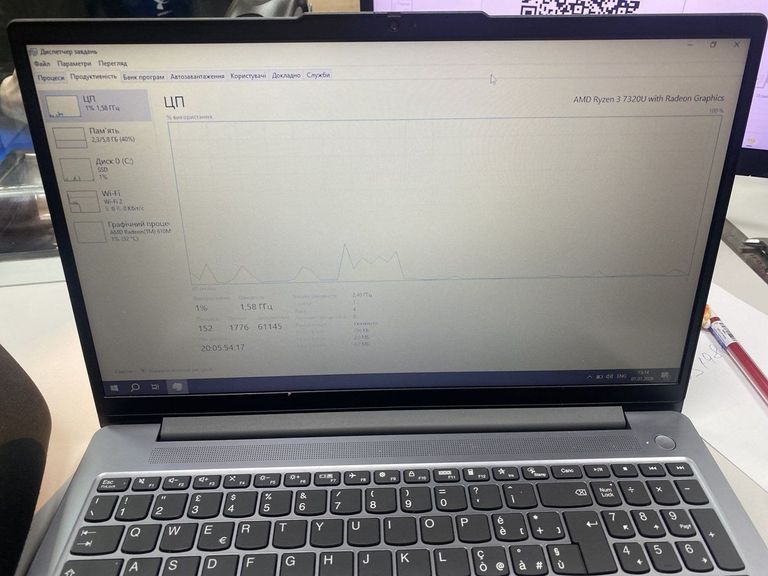 Lenovo 15/ryzen 3 7320u ddr5/8gb ddr5/hdd *відсутній/ssd 240 gb/*інтегрована Код:01-200912021. Зображення 6