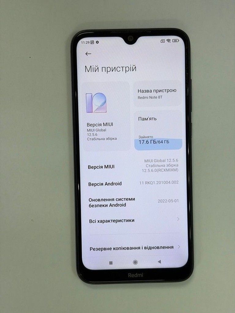 Дешиво Xiaomi Redmi Note 8T 4/64GB Blue с ломбарда
