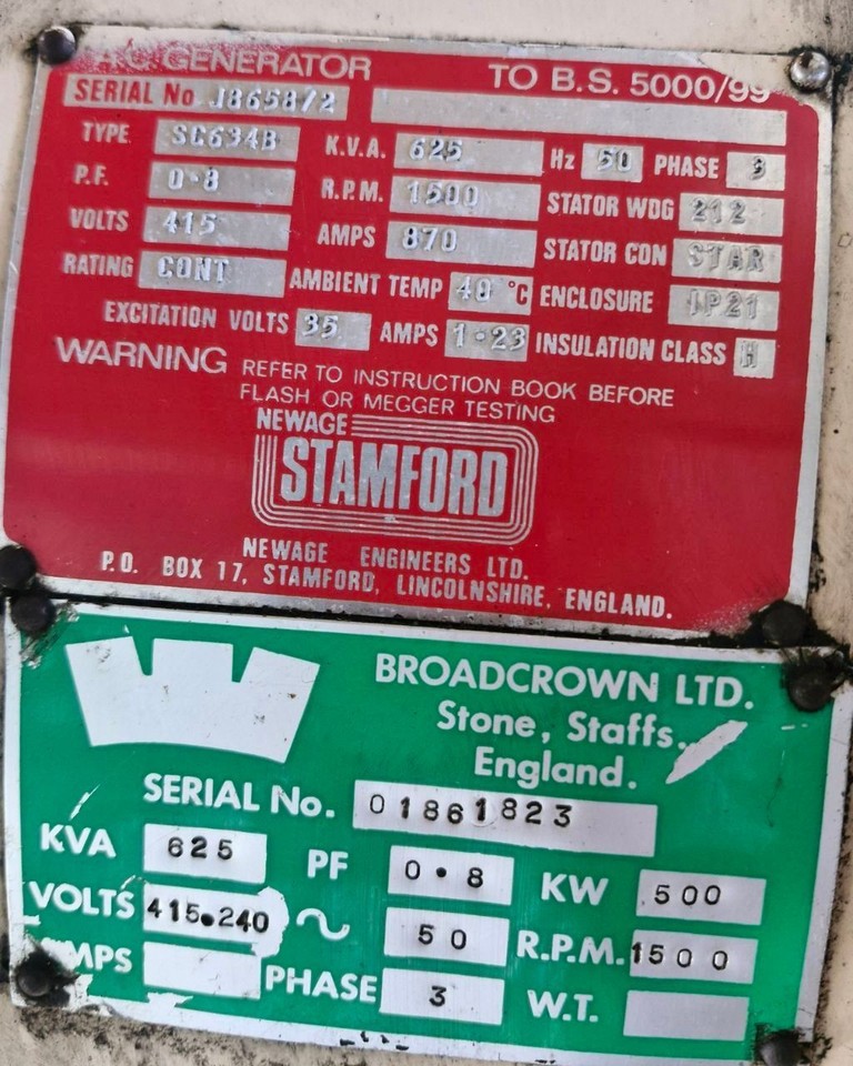 Broadcrown 500 кВт 625 кВА (Perkins Rolls-Royce) Код:null. Зображення 9