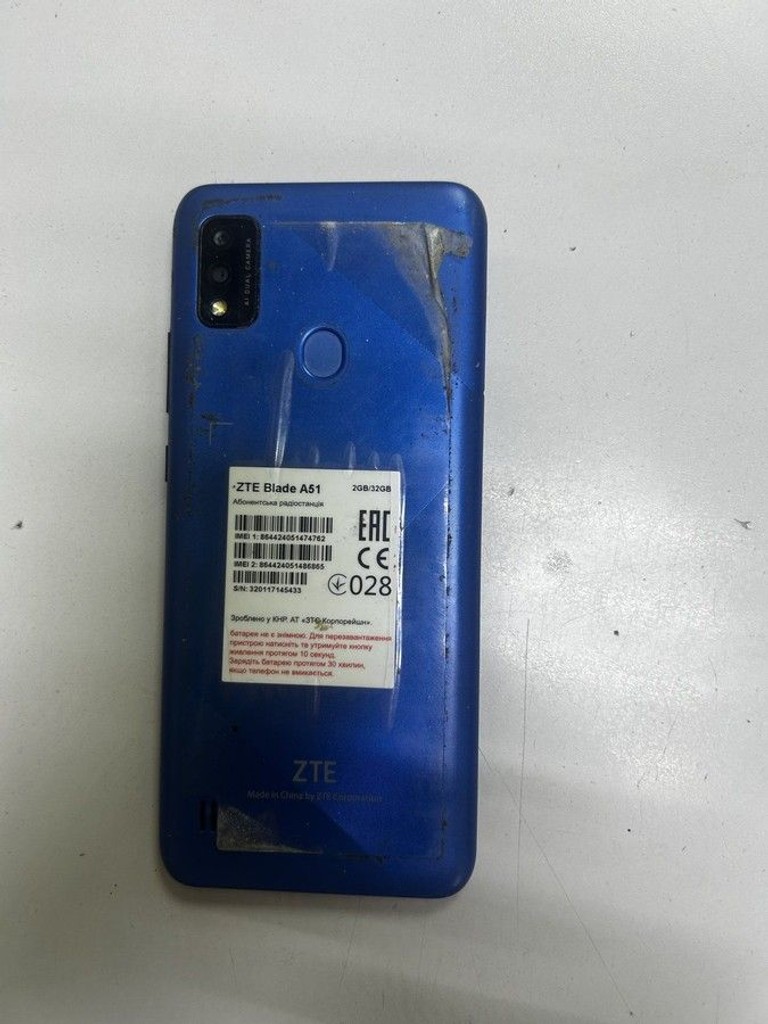 Оголошення Zte Blade A51 2/32GB Blue Б/У