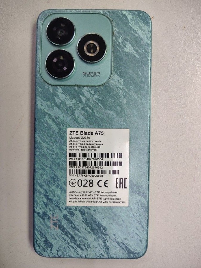 Розпродаж Zte Blade A75 4/128GB Black, продавець Техноскарб