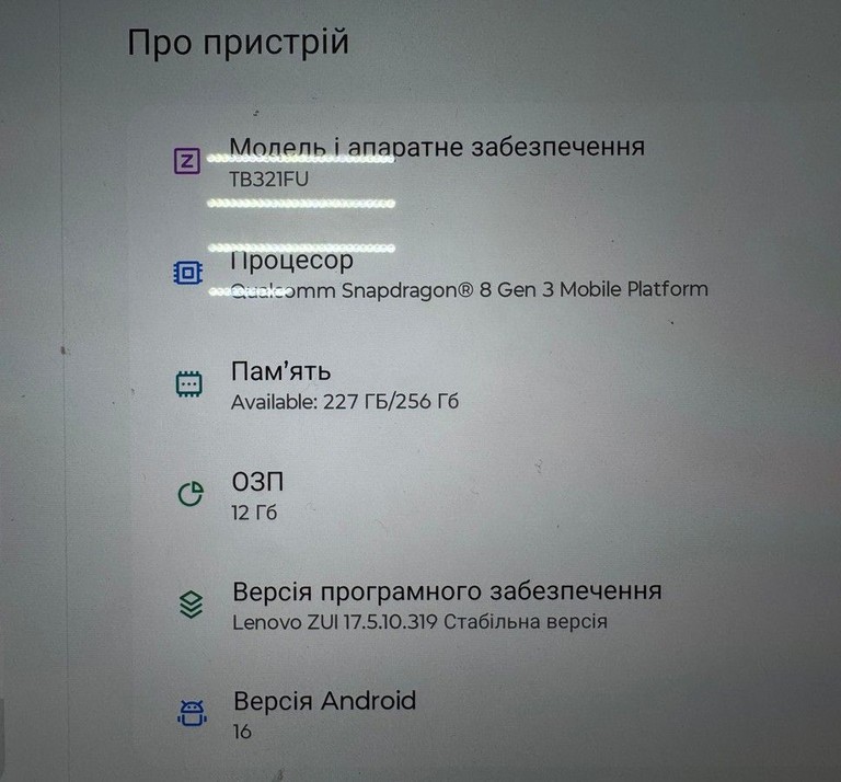 Оголошення Lenovo legion tab gen 3 12/256gb Б/У