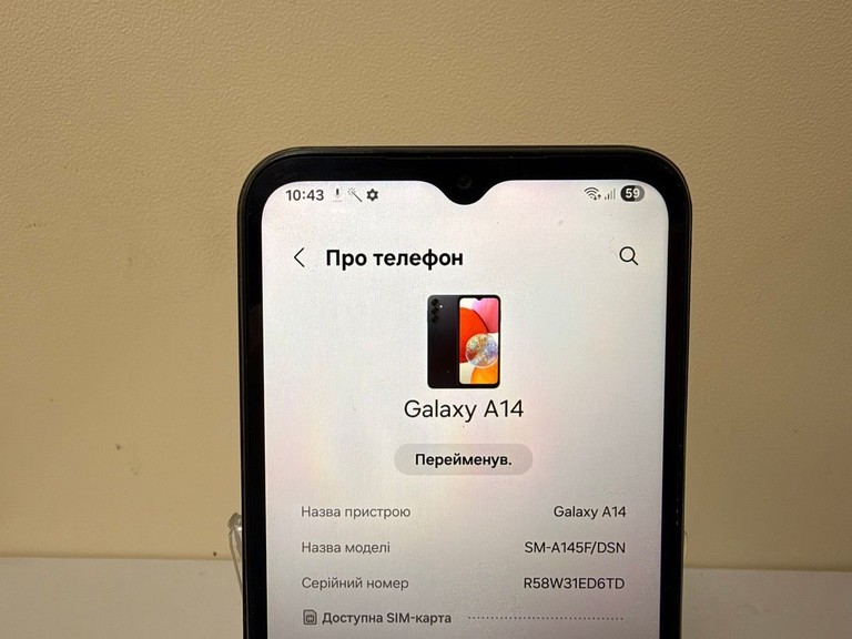 Оголошення Samsung galaxy a14 sm-a145f 4/64gb Б/У