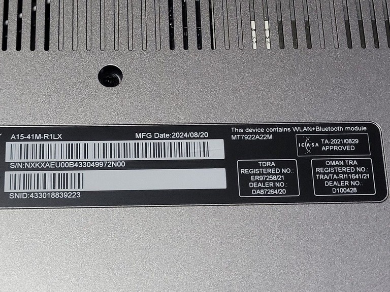 Acer 15/ryzen 7 8840hs ddr5/16gb ddr5/hdd *відсутній/ssd 512 gb/*інтегрована Код:01-201168952. Изображение 10