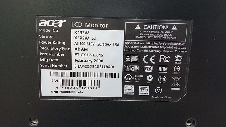 Acer x193w Код:2000003722785. Зображення 6