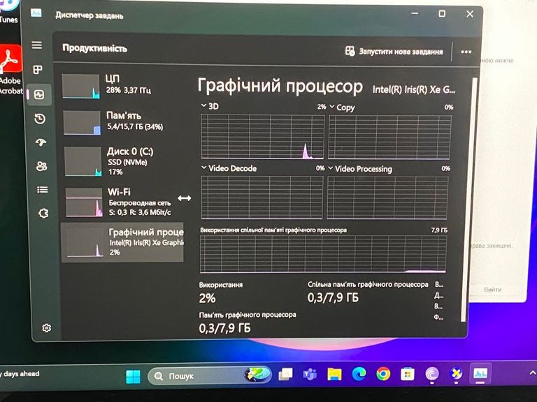 Msi 13`/core i7-1280p /ram 16gb /ssd 512gb/*інтегровна Код:01-200745151. Зображення 8