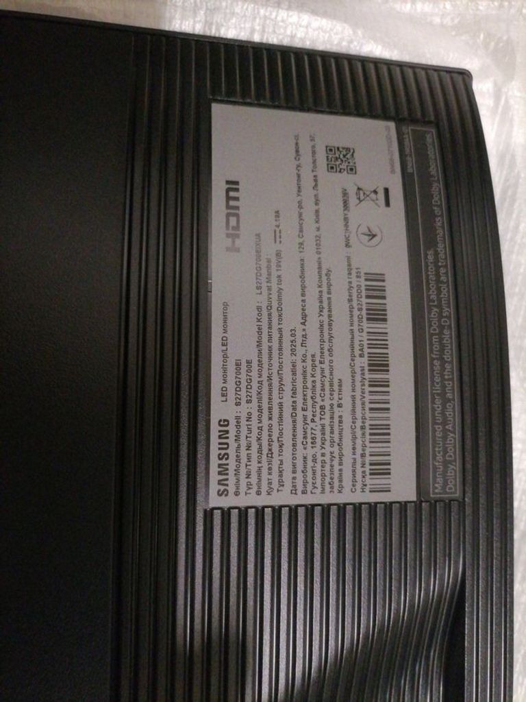 Дешиво Samsung Odyssey G7 SMART (LS27DG700E) с ломбарда