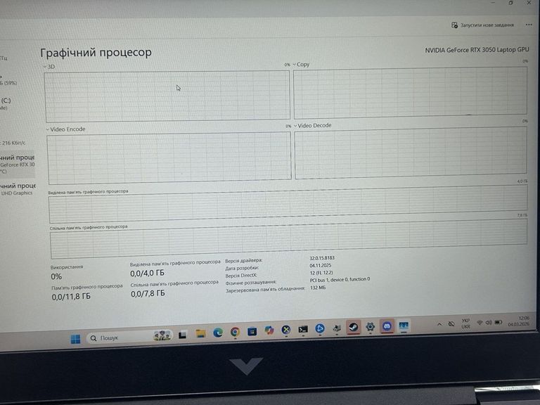 Hp 15/core i5-12450h ddr5/16gb ddr4/ssd 512 gb/geforce rtx3050 4gb Код:01-200912523. Зображення 6
