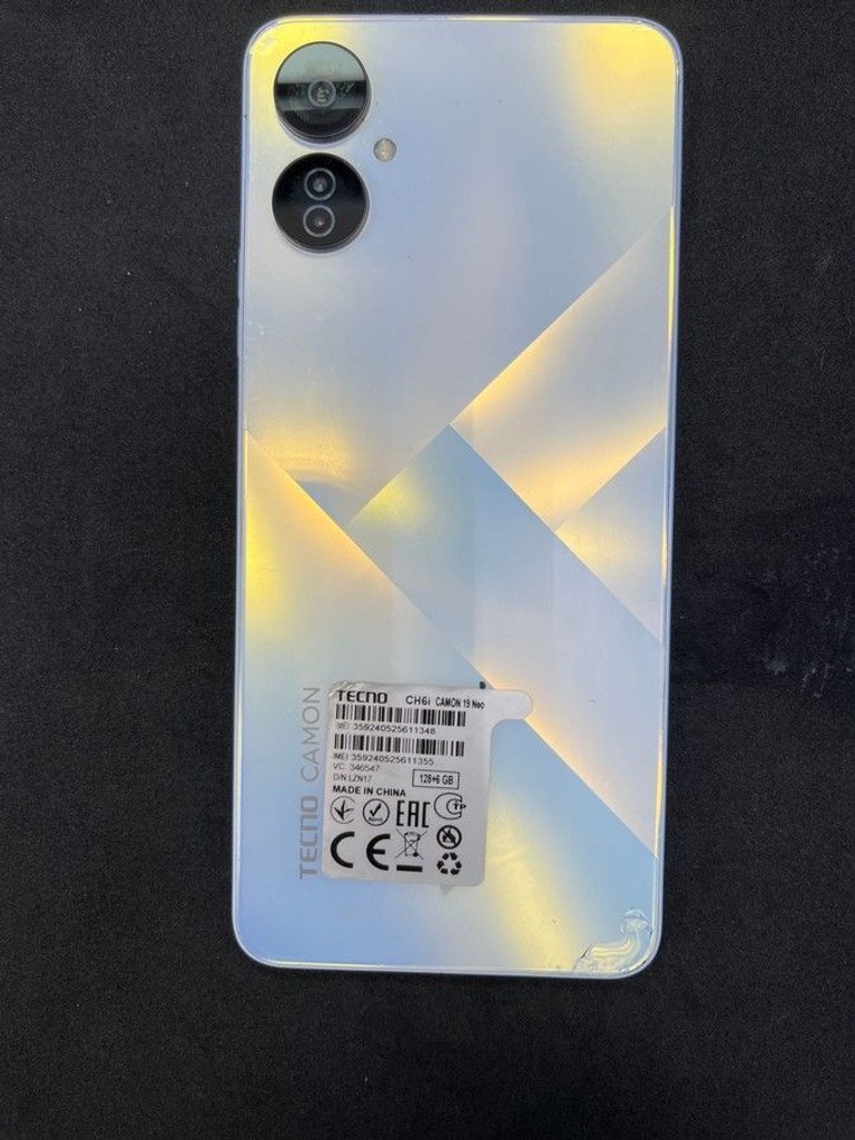 Объявление Tecno camon 19 neo ch6i 6/128gb Б/У