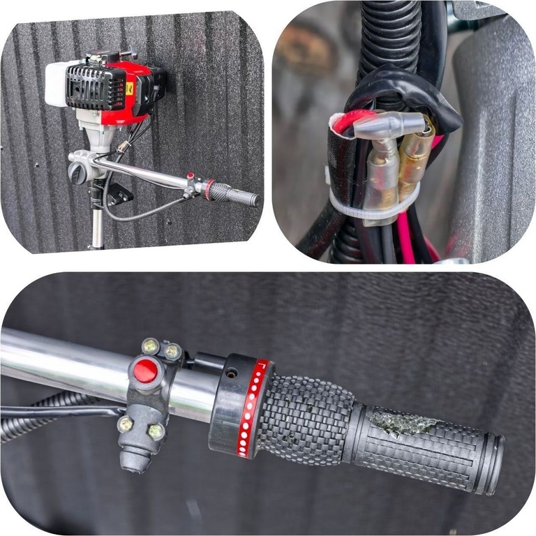 Motor 2.3 к.с., 52 см³, 2-тактний, водяне охолодження, довгий вал, CDI. Новий. Код:null. Зображення 4