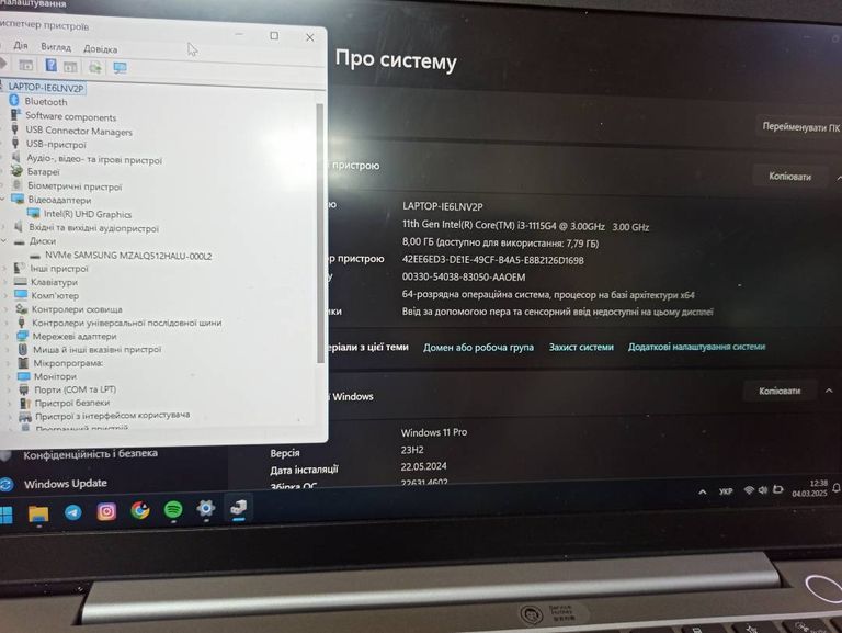 Lenovo thinkbook 14 g2 20vd core i3-1115g4 3.0ghz/ram8gb/ssd256gb/intel uhd graphics Код:01-200432553. Зображення 5
