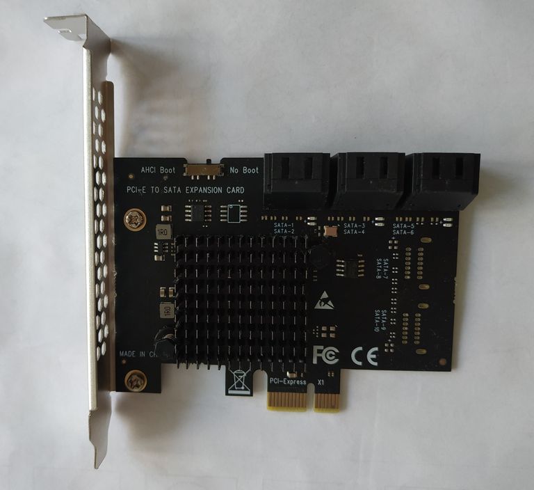 Купити Контроллер PCI-E x1 to 6 x SATA III для ПК Новый. Б/У