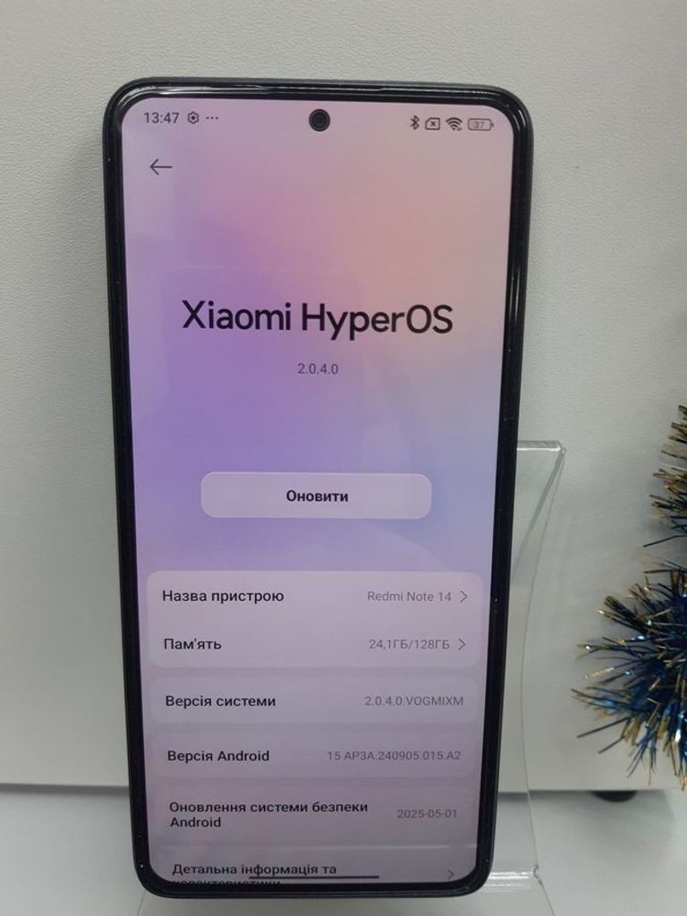 Объявление Xiaomi redmi note 14 8/128gb Б/У