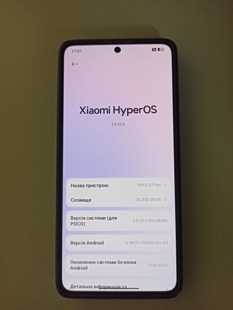 Оголошення Poco X7 Pro 8/256GB Black Б/У