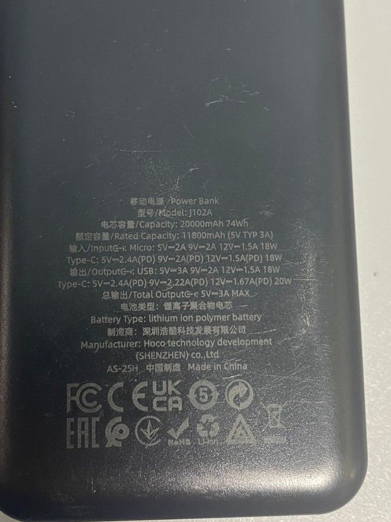 Дешево Hoco J102A Cool Figure 20000mAh 20W Black з ломбарду