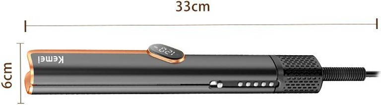 Дешиво KEMEI KM-6911/ Випрямляч 2в1 для волосся/ Фен-випрямляч для волосся з функцією іонізації Сірий с ломбарда