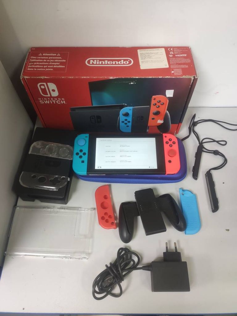 Nintendo Switch with Neon Blue and Neon Red Joy-Con (045496452629)