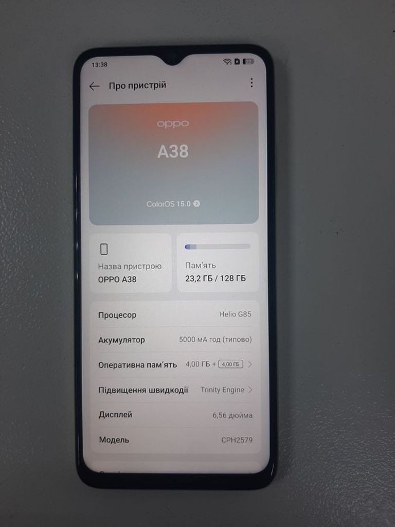 Oppo a38 4/128gb Код:01-200626901. Зображення 5