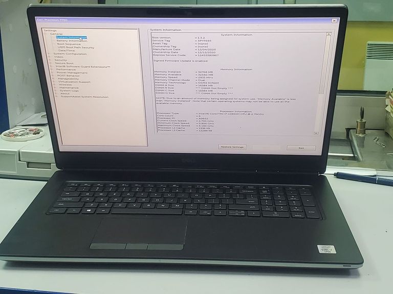 Оголошення Dell intel core i7-10850h / 32gb/ 17дюймів / nvme liteon 512gb / nvidia quadro rtx3000 Б/У