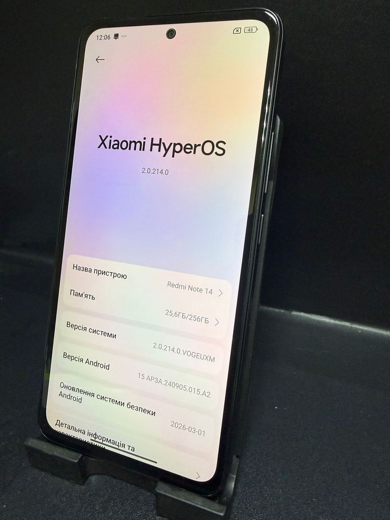 Объявление Xiaomi redmi note 14 8/256gb Б/У