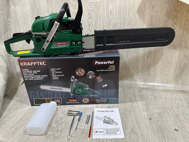 Купити Бензопила ланцюгова 45см 6500Вт 9500 об/хв KRAFFTEC Б/У