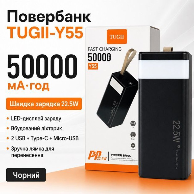 Купити WUW-TUGII Y55 50000 mAh 22.5W Б/У