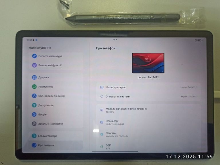 Купити Lenovo tab m11 tb330xu 8/128gb lte + pen Б/У