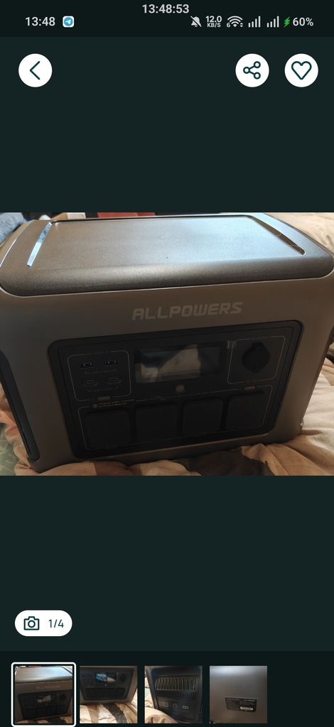 Зарядна станція AllPowers R1500, LiFePO4, UPS. Новая! Код:null. Зображення 4