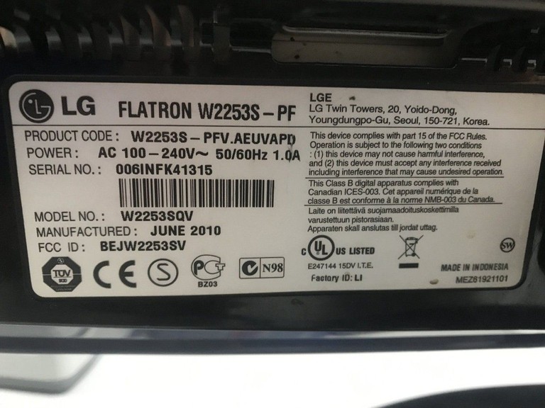 Дешево Lg w2253s з ломбарду