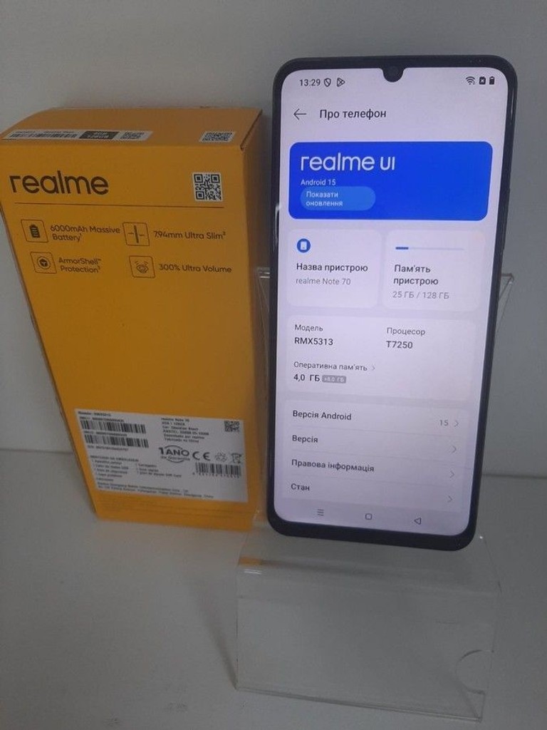 Оголошення Realme note 70 4/128gb Б/У