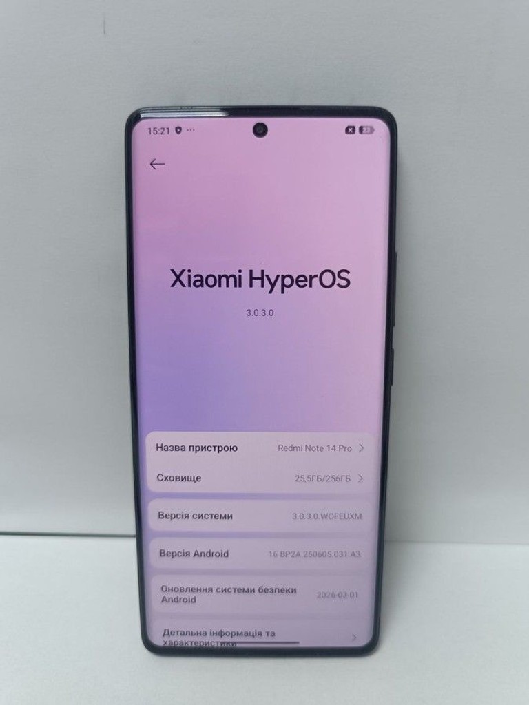 Оголошення Xiaomi redmi note 14 pro 5g 8/256gb Б/У