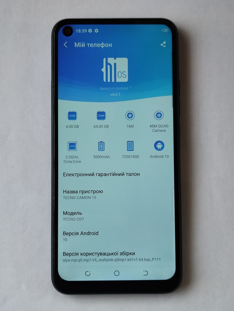 Tecno camon 15 4/64gb Код:null. Зображення 8