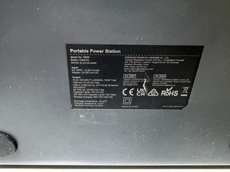 Оголошення Bluetti EB55 Portable Power Station 537Wh Б/У