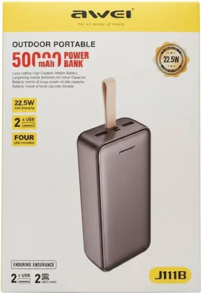 AWEI J111B 50000 mAh 22.5W Код:null. Изображение 5