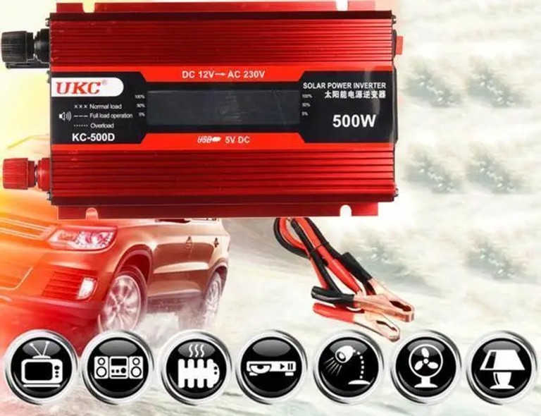 Дешево Перетворювач AC/DC KC-500D 500W+lcd, Інвертор у машину з ломбарду
