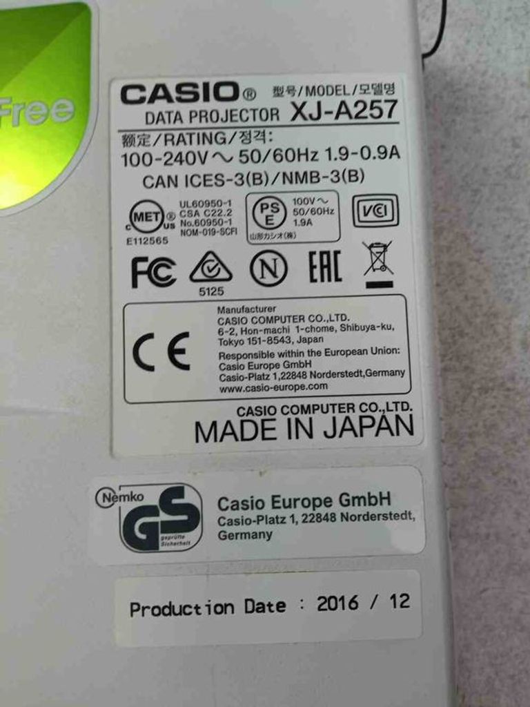 Casio XJ-A257 Код:2000003549771. Изображение 10