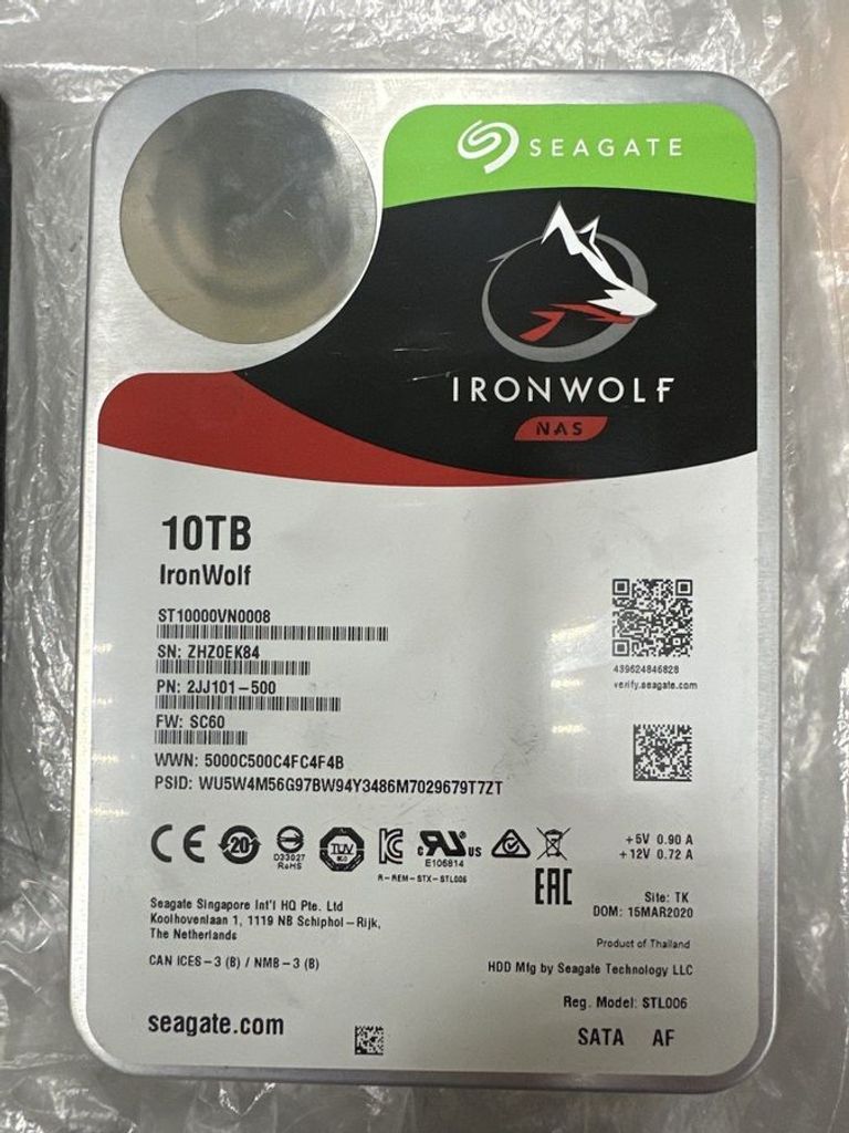 Купити Seagate ironwolf 10 tb Б/У