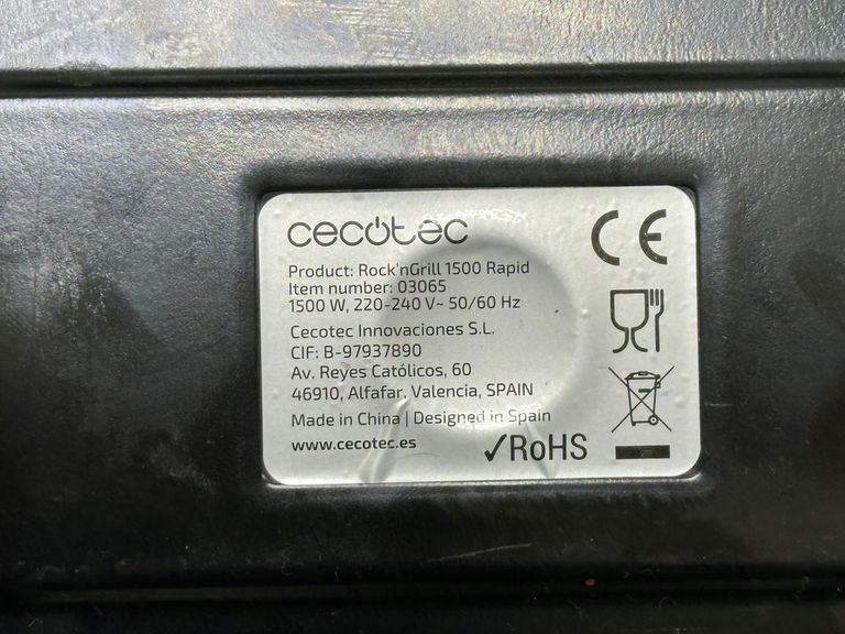 Розпродаж Cecotec Rock’nGrill 1500 Rapid (03065), продавець Техноскарб