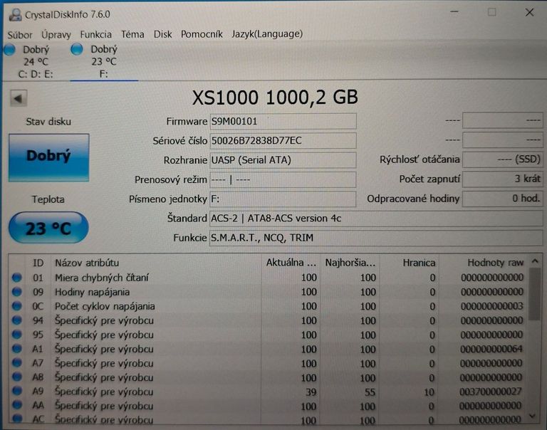 Оголошення Kingston xs1000 1 tb Б/У
