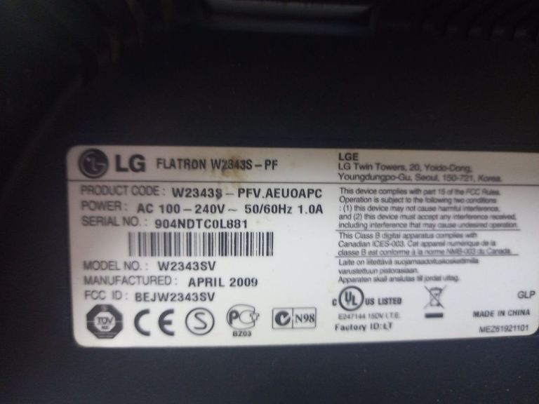 Дешиво Lg w2343 с ломбарда