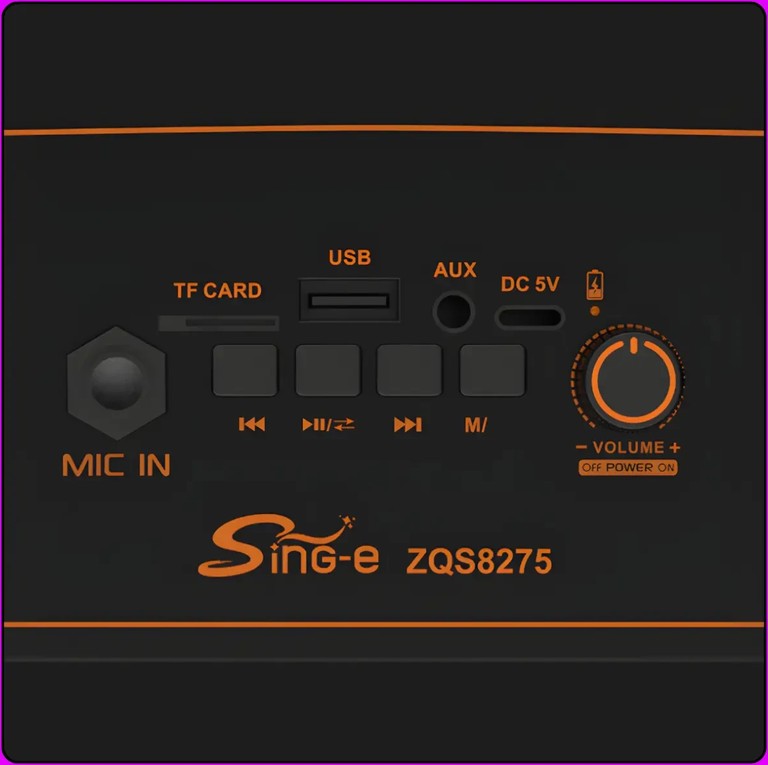 Дешево 2х8" з дротовим мікрофоном та RGB підсвіткою ZQS8275 40W з ломбарду